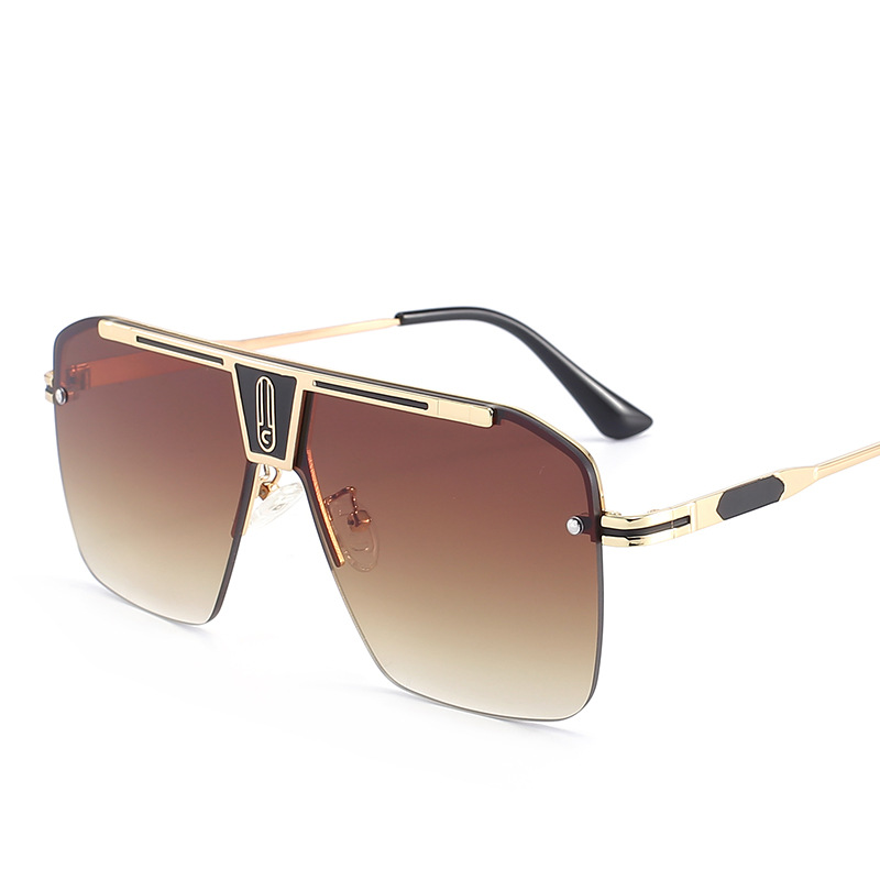 Henkilökohtaiset eurooppalais- ja amerikkalaistyyliset metalliliitokset yksiosaiset kaltevuusosaiset miesten aurinkolasit_voghion.com