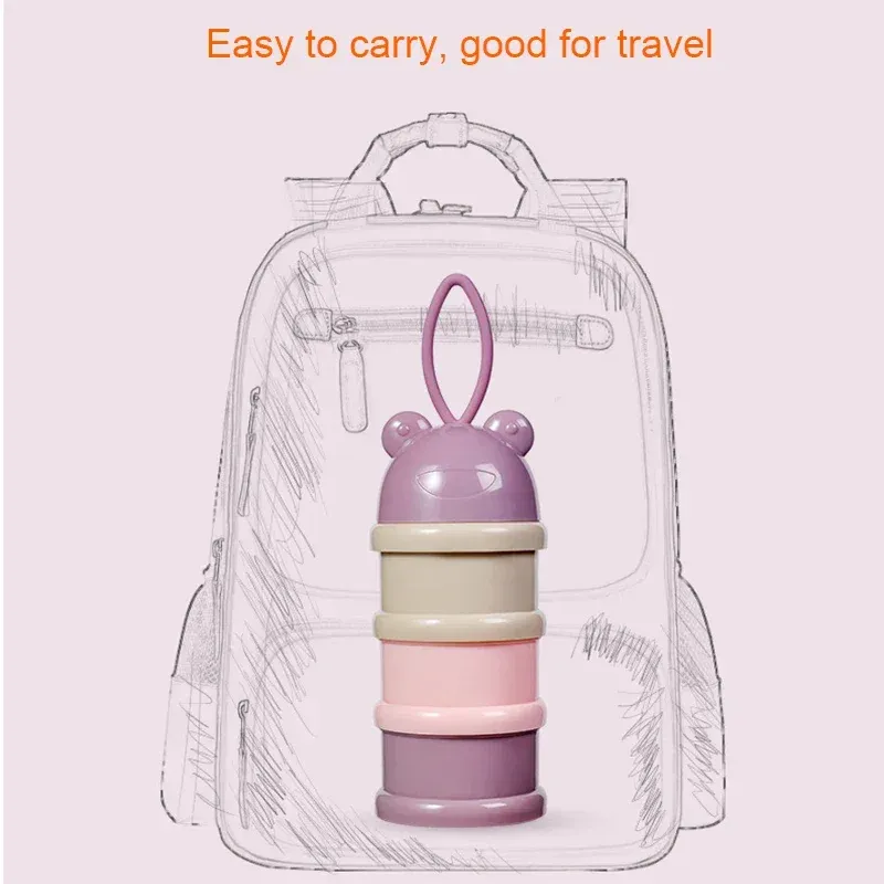 3-Layer Cartoon Baby Formula Milk Storage Container for Portable Travel - Essential Cereal Powder Dispenser_voghion.com