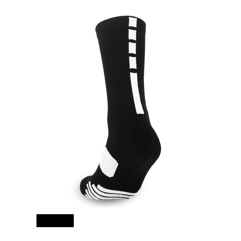 Meias para homens, meias de basquete com fundo de toalha absorvente de suor antiderrapante, meias de cano médio de corrida espessadas para homens por atacado_voghion.com