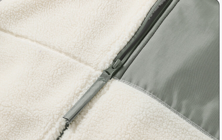 Men's Clothing autumn and winter lamb wool plus velvet thickened jacket couple casual fleece stand collar loose warm coat men_voghion.com