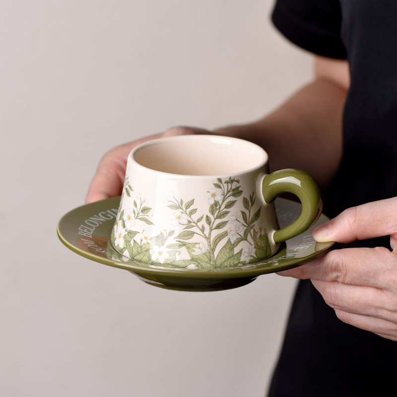 Vintage koffiekopje en schotel jasmijn vintage lelietje-van-dalen koffiekopje vintage geschenkdoos_voghion.com