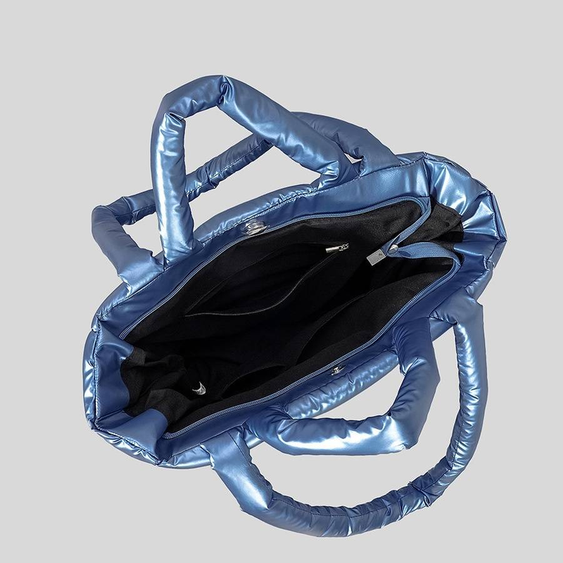 Borse da donna Borsa a tracolla trapuntata a quadri per tutte le occasioni Borsa a tracolla morbida invernale Borsa a tracolla in nylon di grande capacità Borsa a nuvola_voghion.com