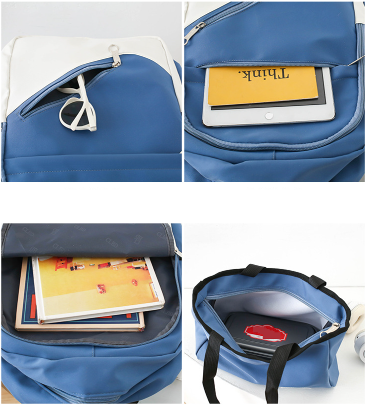 Sac à dos d'école de nouveau style de grande valeur pour le collège, sac à dos léger et polyvalent pour étudiant, sac à dos décontracté en nylon de grande capacité_voghion.com