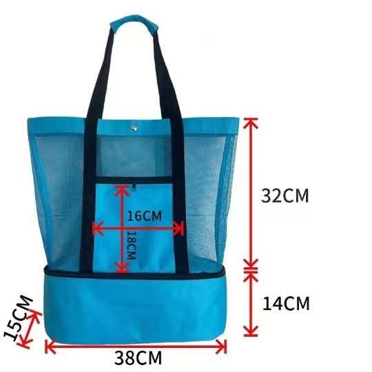 Geantă de plajă, geantă de picnic pentru călătorii în aer liber, geantă de plajă izolatoare, geantă de gheață pentru păstrarea prospețimii, geantă de plajă din pânză creativă, geantă de gheață multifuncțională_voghion.com