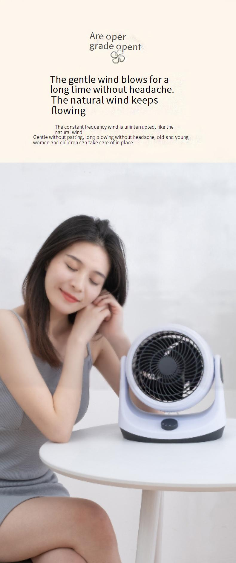 Ventilatore pieghevole a 100 velocità, ricaricabile tramite USB e montabile a parete (ventilatore portatile da scrivania per ufficio/dormitorio, ultra silenzioso, con inclinazione regolabile)_voghion.com
