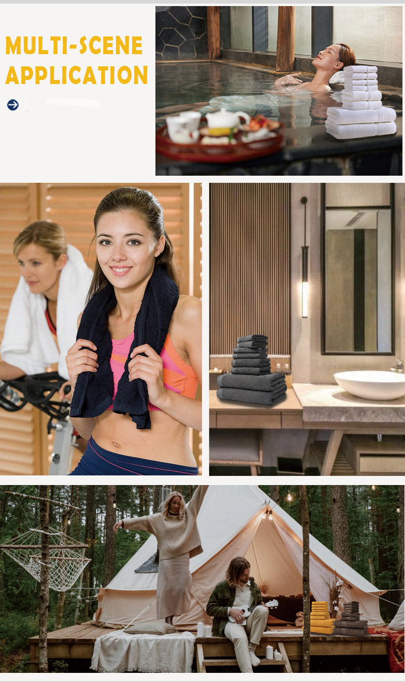6-Piece Coral Fleece Towel Set - Ultra Soft & Super Absorbent (Bath Towel Hand Towel Face Towel Plush & Cozy Luxury SPA Quality)_voghion.com