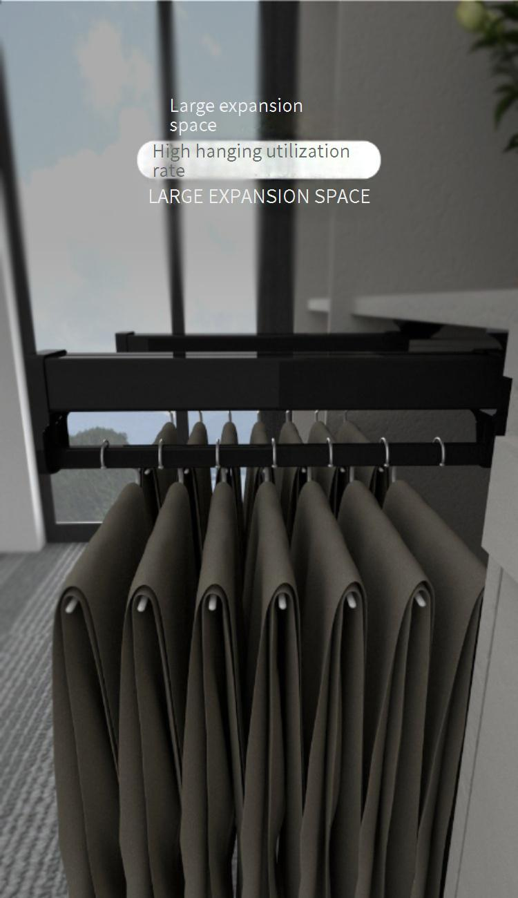 5th Gen Guardian Series - Top-Mount Damping Retractable Pants Hanger With Silent Pull-Out Rail System_voghion.com