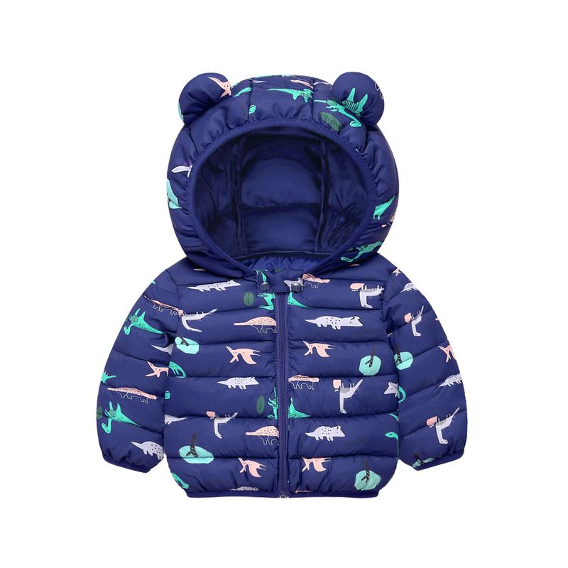 Giacca invernale per bambini con orecchie di animali - Cappotto imbottito leggero per bambini e bambine, morbido capospalla con cappuccio in poliestere per neonati e bambini piccoli (80-120 cm)_voghion.com