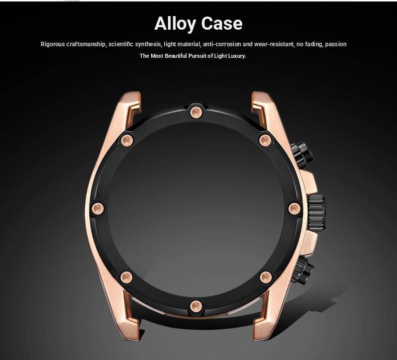 Orologio cronografo sportivo da uomo – Cinturino in vera pelle da 48 mm con lancette luminose e data (movimento al quarzo, resistente all'acqua)_voghion.com