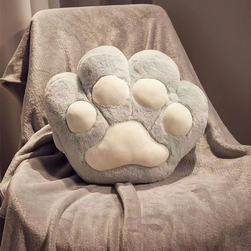Sieste en tapis, fournitures de bureau à double usage patte de chat, oreiller chauffant pour les mains, climatiseur de voiture, oreiller 2 en 1_voghion.com