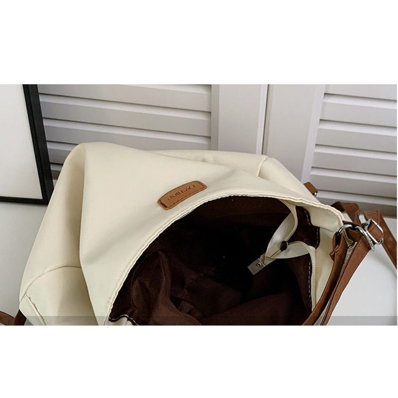 Large capacity backpack popular simple commuting underarm tote fashionable trend women's texture canvas bag_voghion.com