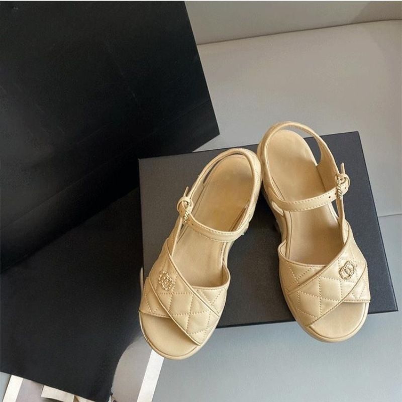 New Style Women's High Heel Sandals 2025 Summer New Beach Casual Shoes Platform Thick Sole Height Increasing Wedge_voghion.com