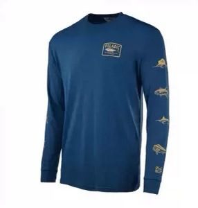 Traje de pesca de manga larga y cuello redondo para hombre, equipo de pesca UV, camiseta transpirable de secado rápido para verano y exteriores._voghion.com
