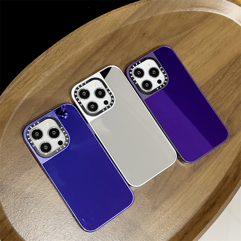 Suitable for Apple 15 Promax 12 Silver Edge 13 Pro Signature iPhone 14 Mirror Phone Case_voghion.com