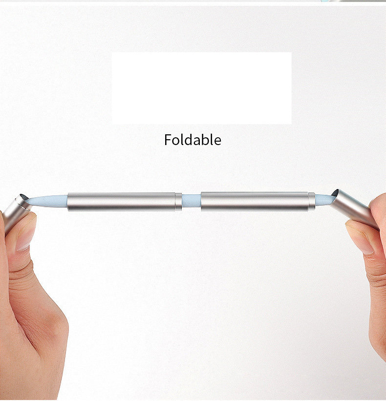 New folding straw telescopic straw foldable reusable stainless steel straw silicone straw_voghion.com