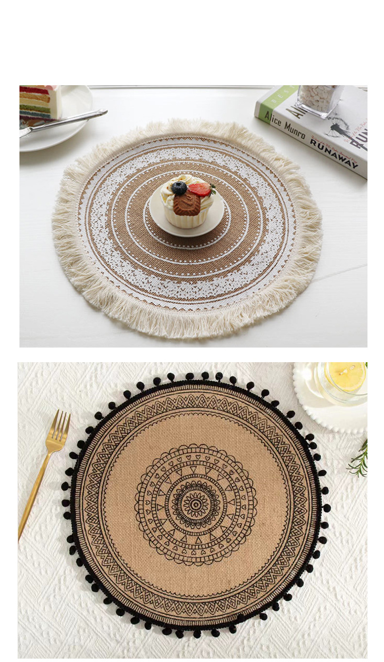 ins stijl Nordic geweven onderzetters placemats katoen en linnen tafel isolatiematten thuis jute decoratieve matten_voghion.com