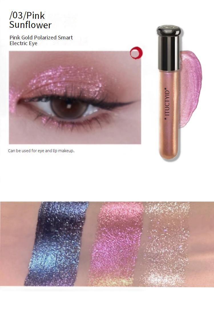 Fard à paupières liquide Girlcult Illusion, paillettes fines, œil caméléon scintillant, reflet ver à soie, fard à paupières monochrome_voghion.com