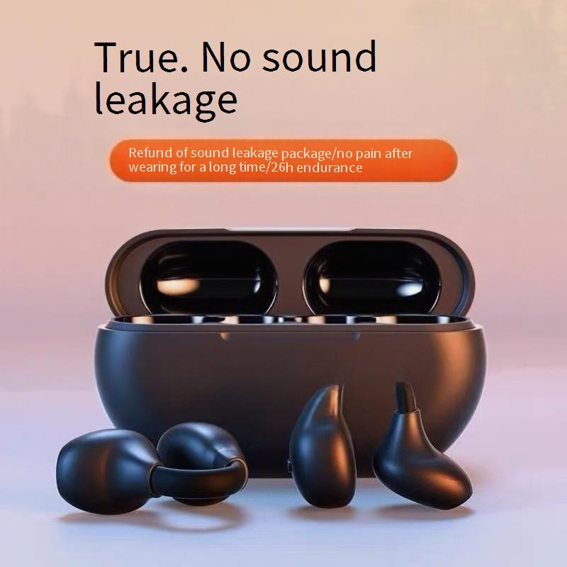 Bluetooth Headphones Bluetooth Headset Long Battery Life Wireless Sports Ear Hook Style Without Sound Leakage Huaqiangbei Ear Clip Style Personality_voghion.com