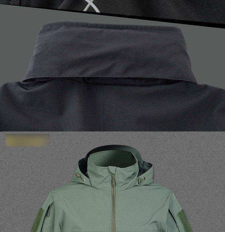 Taktische Softshelljacke für Herren – Leichter, wind- und regendichter Outdoor-Mantel mit mehreren Taschen zum Wandern, Angeln und für den Alltag_voghion.com