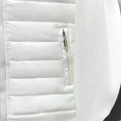 Men's Geometric Print Hooded Puffer - Lightweight Quilted Jacket With Triangle Pattern, Streetwear-Inspired Winter Coat_voghion.com