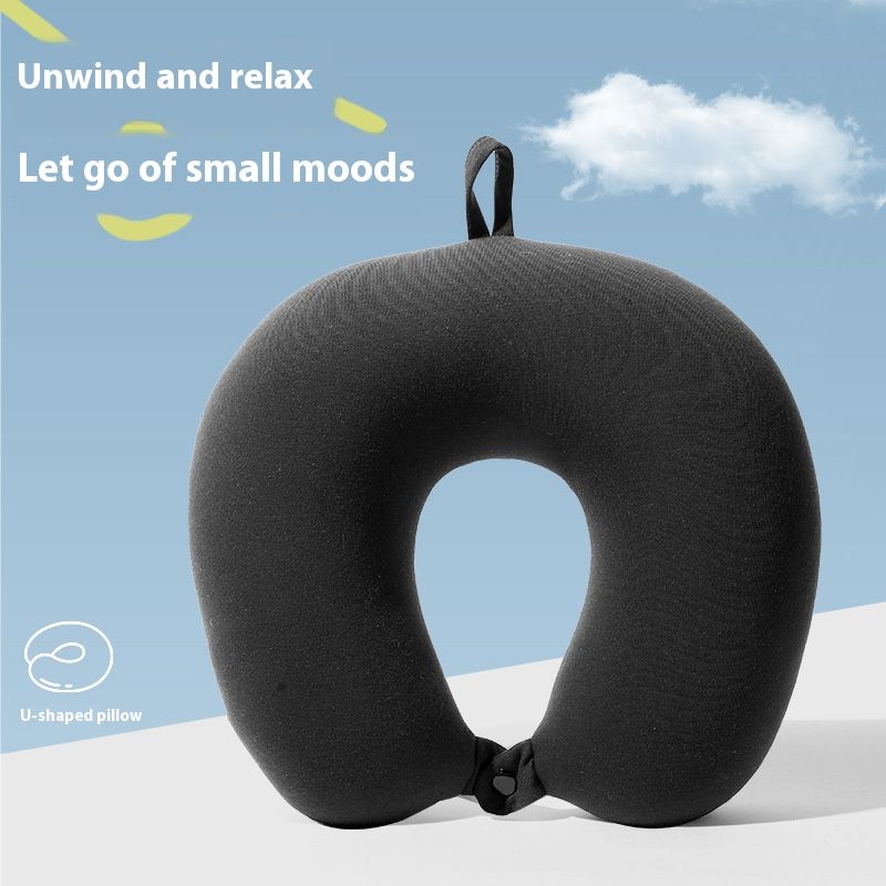 Cuscino da viaggio ultra morbido in schiuma di spandex con cinturino regolabile - Supporto a forma di U per ufficio, aereo e auto_voghion.com