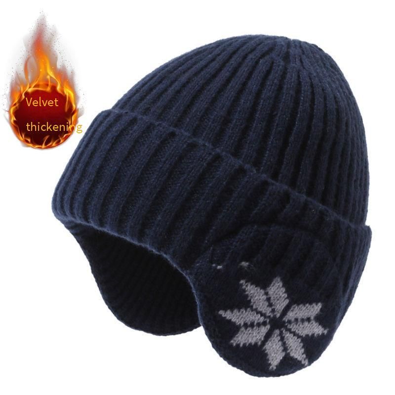 Men's Winter Knit Beanie With Ear Flaps – Ultra-Warm Fleece-Lined Snow Cap For Cycling/Outdoor (Unisex, All-Season Colors)_voghion.com