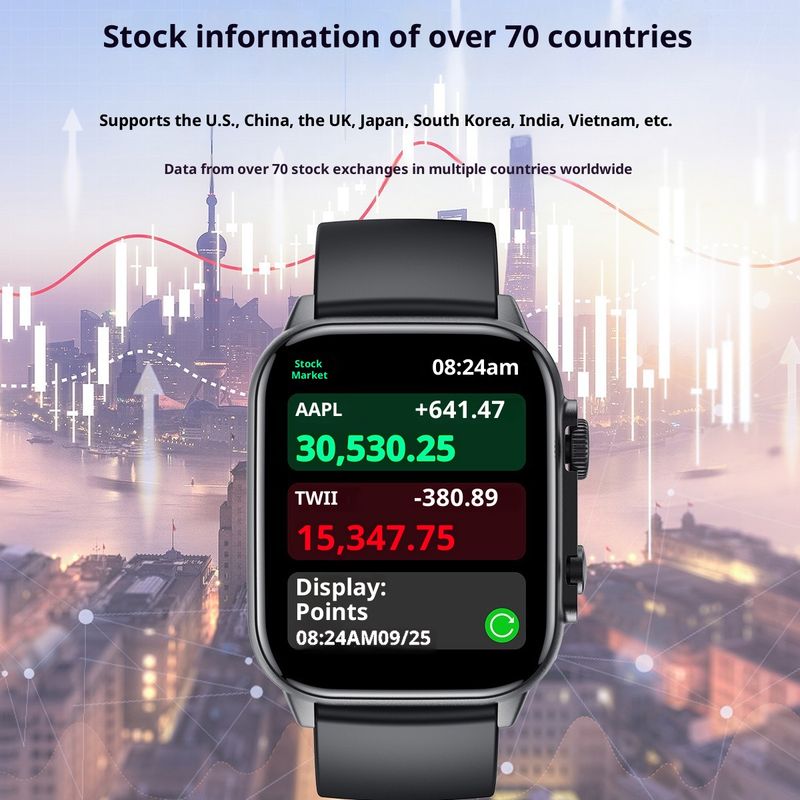 Bluetooth Smart Watch With Heart Rate, Blood Pressure & SpO2 Monitoring – 7-Day Battery, Touch Screen, Waterproof Fitness Tracker_voghion.com