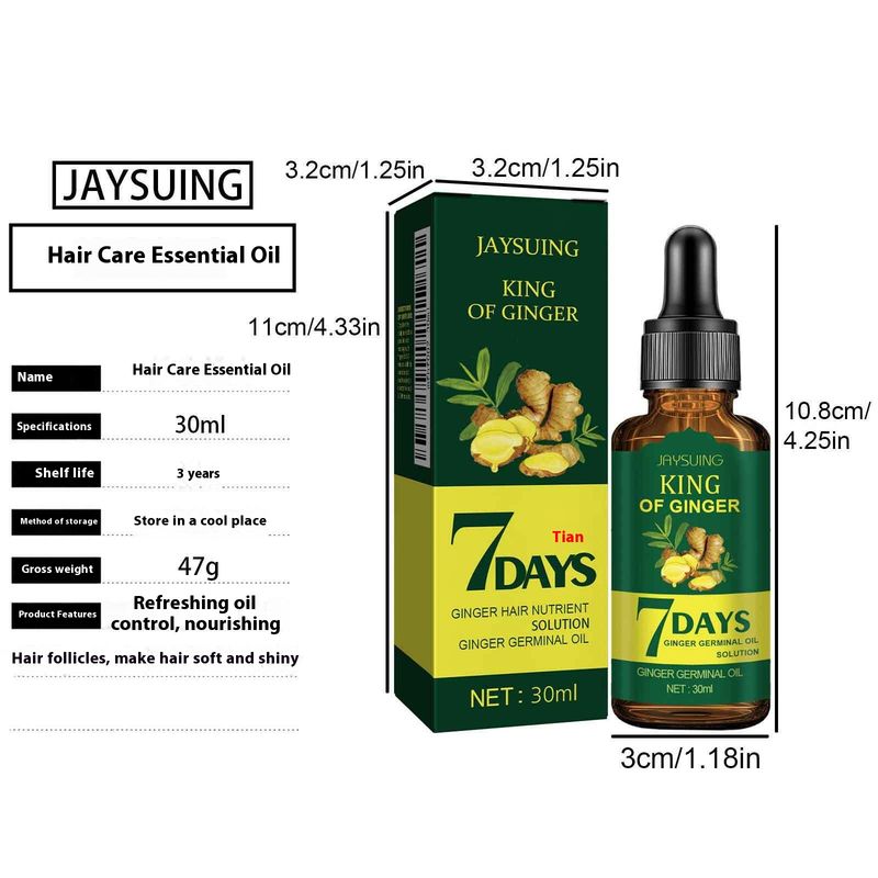 Ginger Hair Care Essential Oil Refreshing And Nourishing Scalp Hair Follicles Nutrient Solution_voghion.com