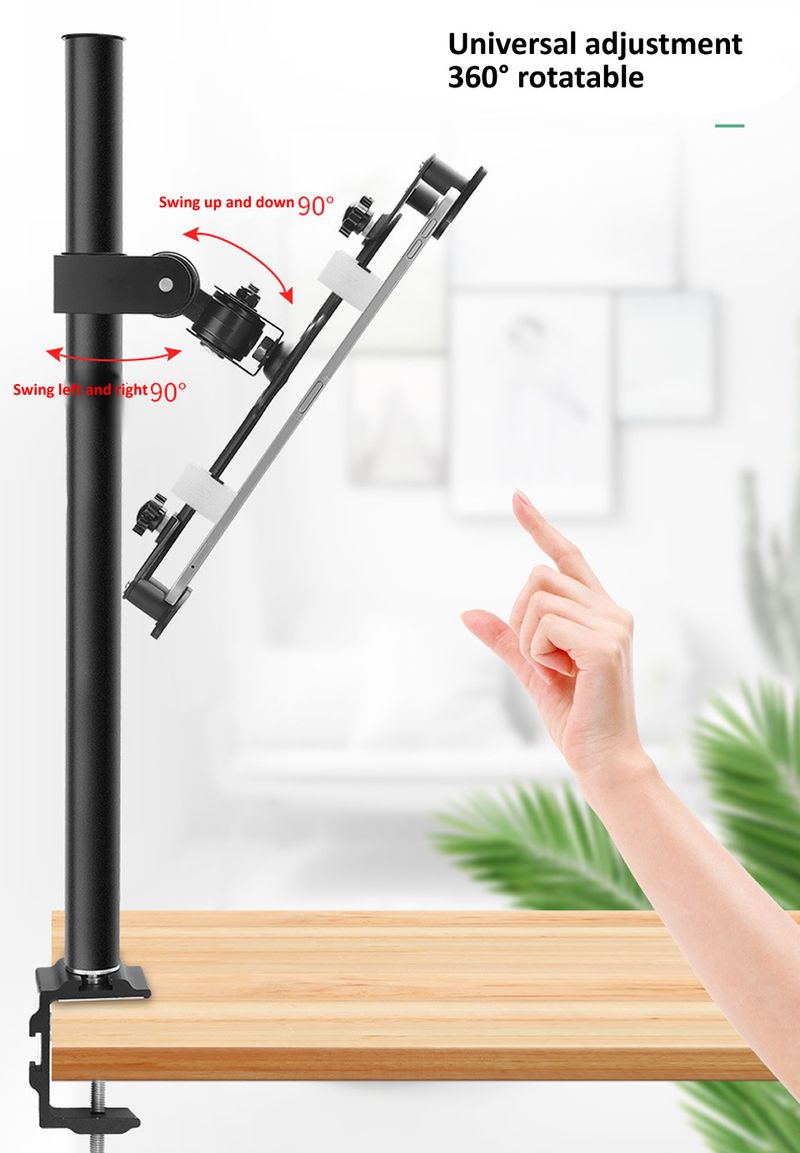 360 ° Rotation Mount Tablet Stand Aluminum Alloy Wall Hang Bracket Holder For IPhone IPad Xiaomi Mipad Universal 7-13_voghion.com