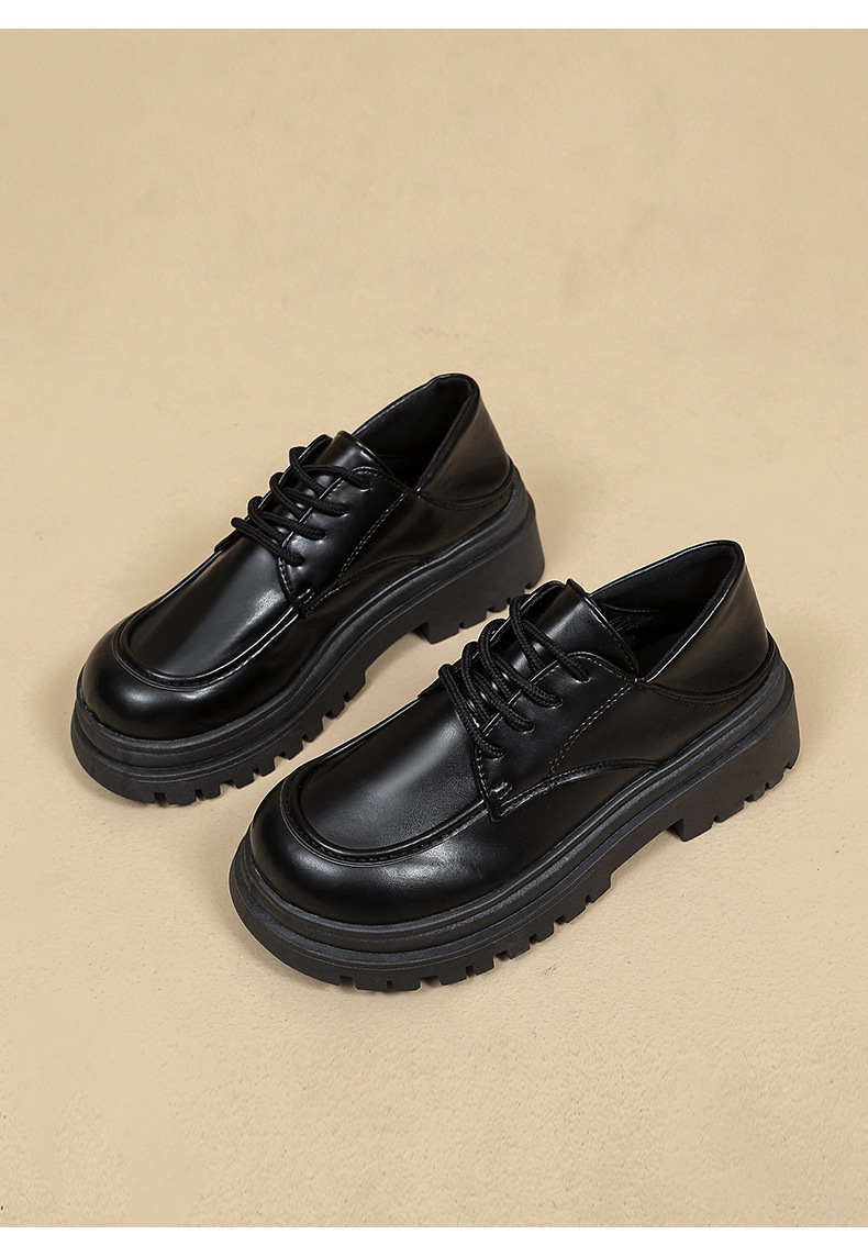 Calzature casual da sera comode in pelle verniciata da donna Oxford Derby in pelle_voghion.com
