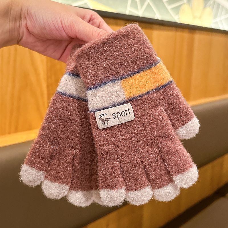 Babyhandschuhe für Grundschüler, Herbst Winter, Jungen Mädchen im Alter von 0-12, Säuglinge Kleinkinder, verdickte fünf_voghion.com