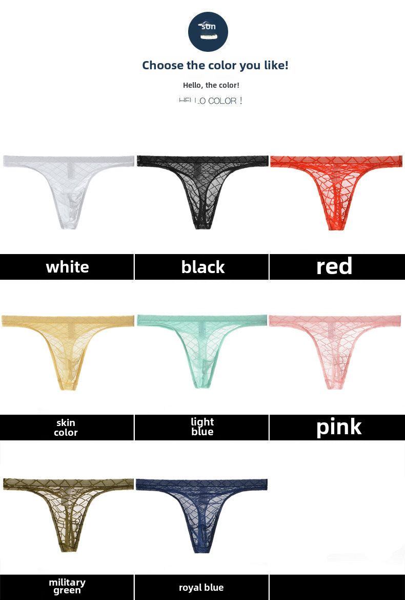 Intimo maschile Junye ultra-sottile maglia trasparente perizoma sexy morbido traspirante sottile borsa intimo maschile giovanile_voghion.com