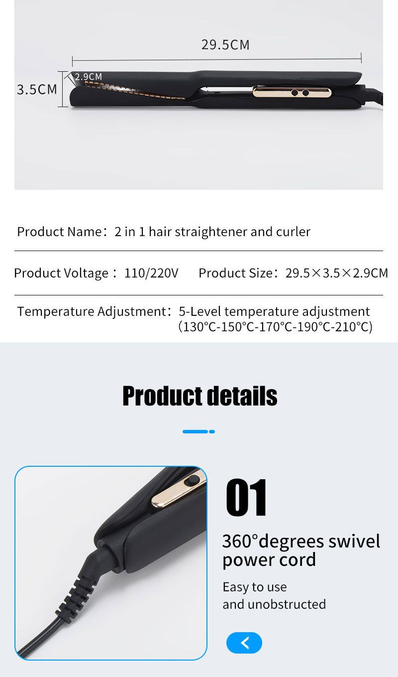 twisting multi speed temperature control does not damage the hair straightening splint curling iron dual purpose spiral splint_voghion.com