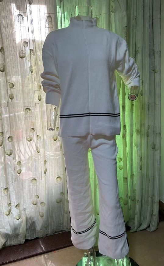 Sieviešu apģērbi Vienkrāsaini ikdienas topi brīvi un ērts dizains, nedaudz platinātas bikses, kostīms sievietēm_voghion.com