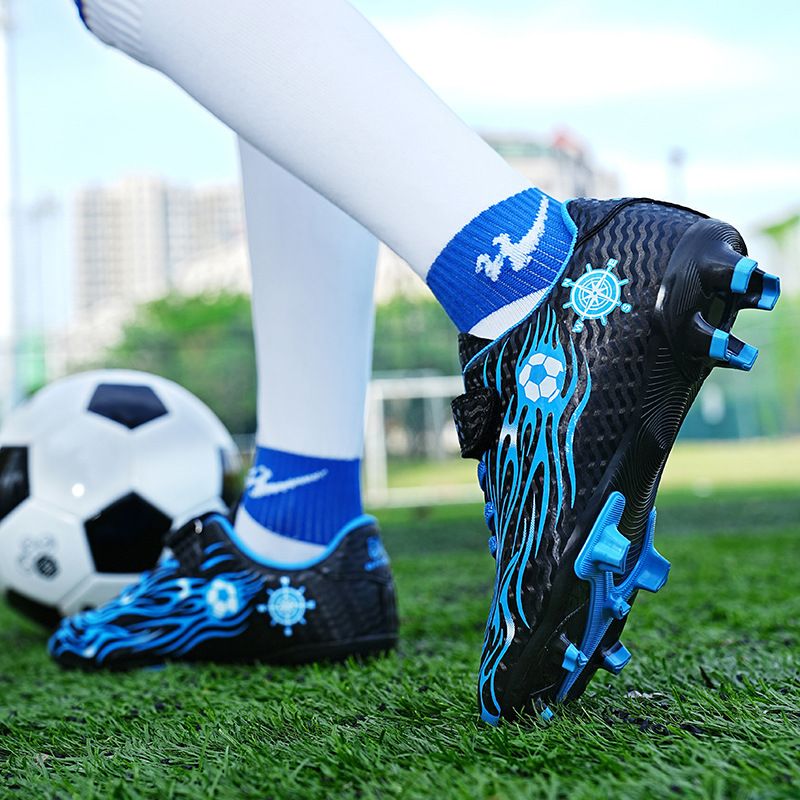 Velcro Children's Long Spike Soccer Shoes Outdoor Primary And Secondary School Students Shredded Spike Training Shoes Youth Sports Shoes_voghion.com