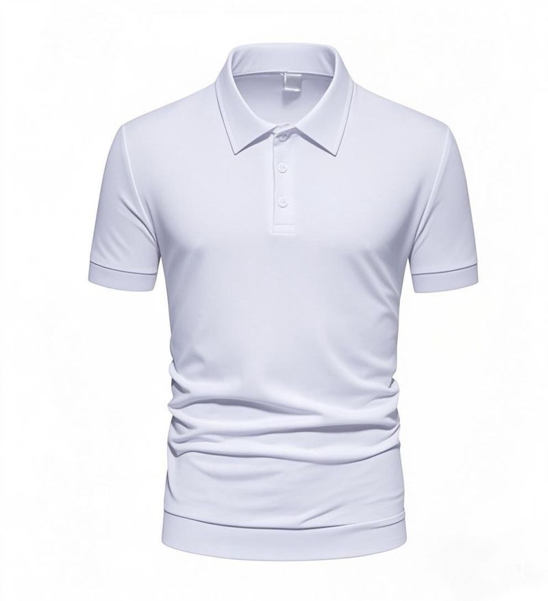 Schnelltrocknendes Sommer-Poloshirt für Herren in Übergröße, lässig, atmungsaktiv, doppelseitig, kurzärmelig, einfarbig_voghion.com