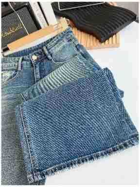 Riesige Beine lang ~ Schöne Micro-Pull-Jeans Damen Herbst 25 Neue gerade lockere Wischhose mit weitem Bein_voghion.com