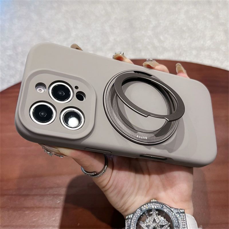 Kovový kroužek, držák, tekutý silikonový magnetický kryt na telefon pro iPhone 15 14 Plus 16 Pro Max držák kryt Fundament_voghion.com