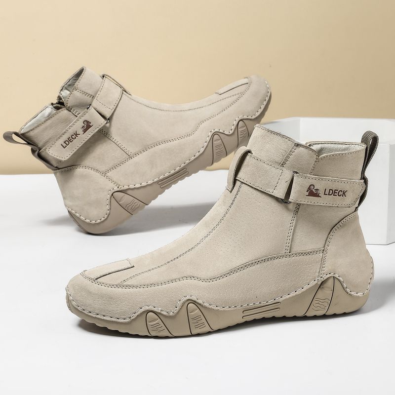Stivali Martin da uomo in stile retrò, in pelle, di grandi dimensioni, alti, resistenti all'usura, scarpe casual da esterno_voghion.com