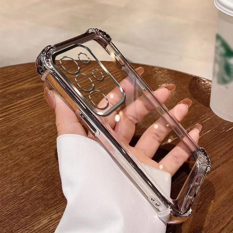 Case For Infinix Smart 9 Airbag Case Electroplate Shockproof Soft Protective Cover For Infinix Note 50 Pro+ 50s 50x 40 30 Smart 10 9 8 Pro 7 5 Go 1 1s_voghion.com