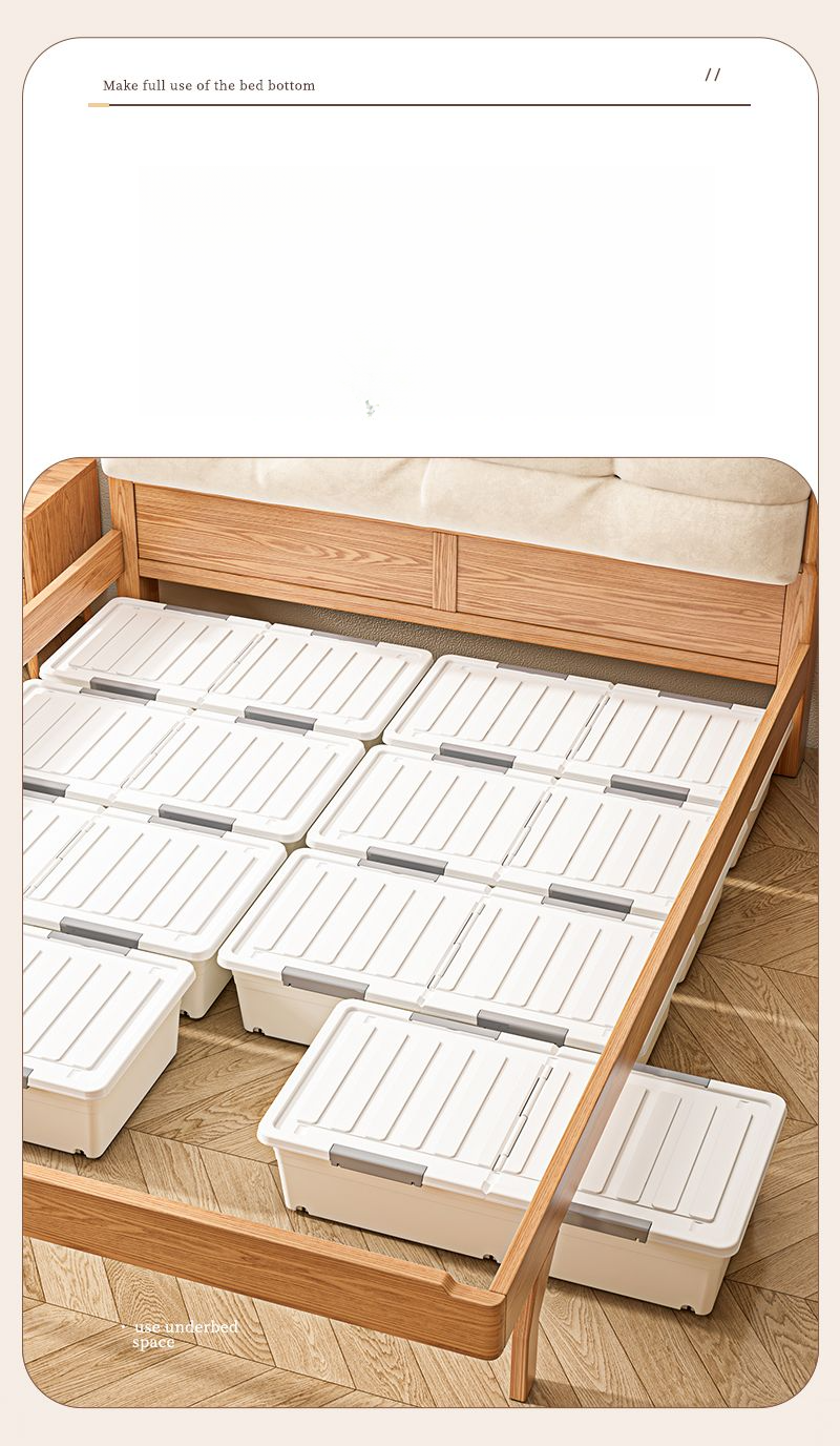 Contenitore portaoggetti per auto extra large con ruote, impermeabile, per vestiti e trapunte, sotto il letto_voghion.com