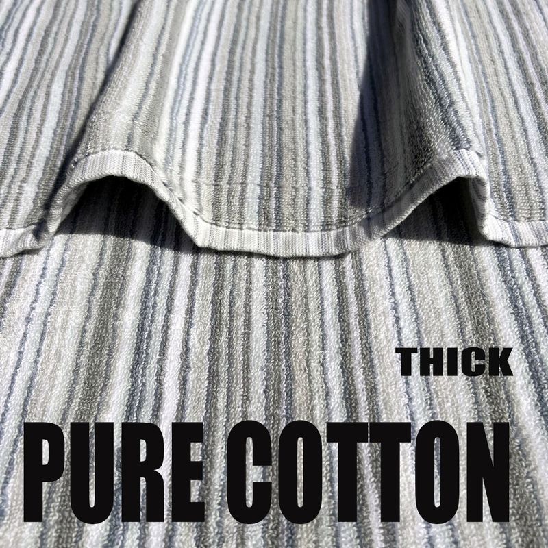 Pure Cotton Thickened Soft Water Absorbent Double Sided Terry Yarn Dyed Jacquard Bathing Swimming Beach Towel_voghion.com
