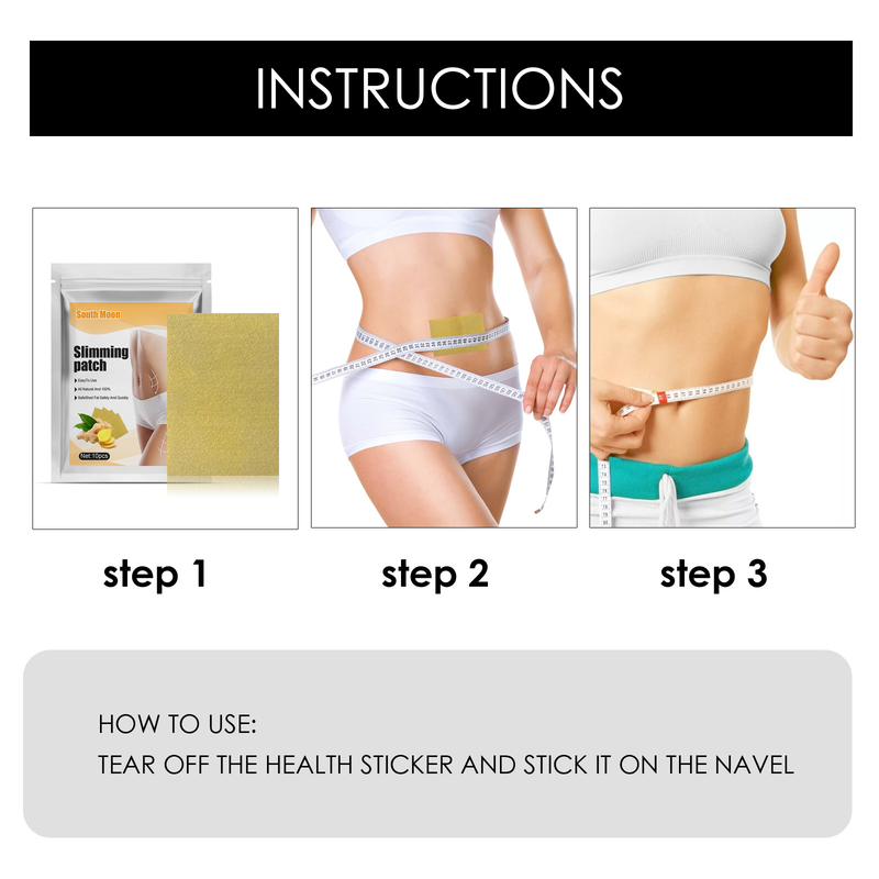 South Moon Ginger Body Shaping Health Care Patch for Bellybutton, Firming Thigh, Small Man Waist, Lightweight_voghion.com