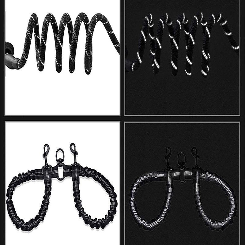 Guinzaglio a doppio uso per cani di taglia media e grande, Husky, Golden Retriever, uno o due guinzagli a doppia testa, retrattile anti-groviglio_voghion.com