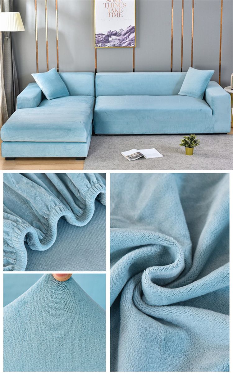 Wohnmöbel Silberfuchs Plüsch Sofabezug Komplettpaket hochelastisches Sofakissenbezug Heimstoff superweich Sand heißer Verkauf_voghion.com