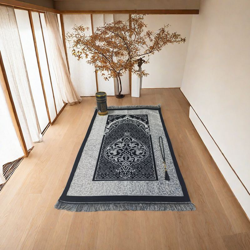 High-Quality Beads Prayer Mat Blanket Exquisite Gift Set Plush_voghion.com