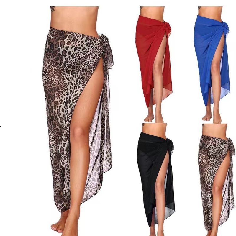 Long Chiffon Beach Wrap Dress Sexy Bikini One-Piece Scarf For Women 110x145 Trendy_voghion.com