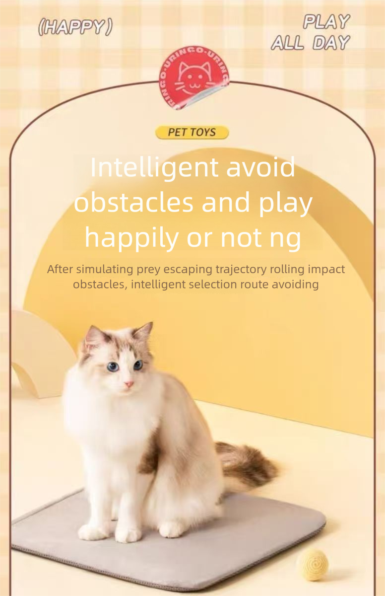 Self-Entertaining Pet Automatic Intelligent Obstacle Avoidance Gravity Rolling Ball Yo-Yo Teasing Dog Cat Toy_voghion.com