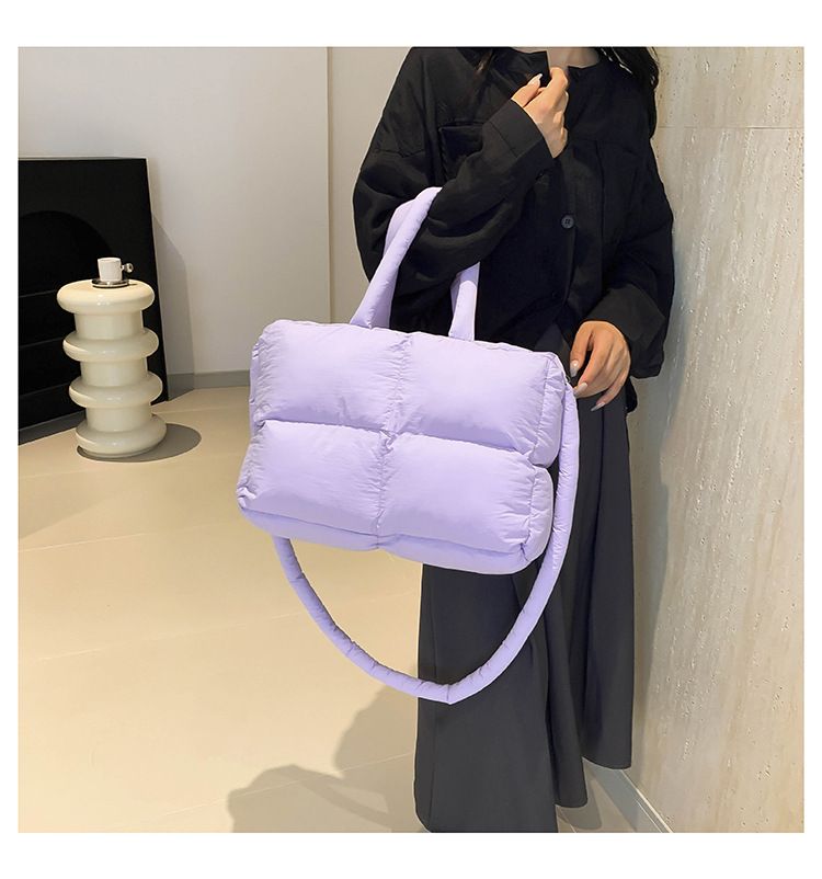 Cotton Bag Down Bag Female Large Capacity Leisure Tote Bag Ladies Commuter Shoulder Bag_voghion.com