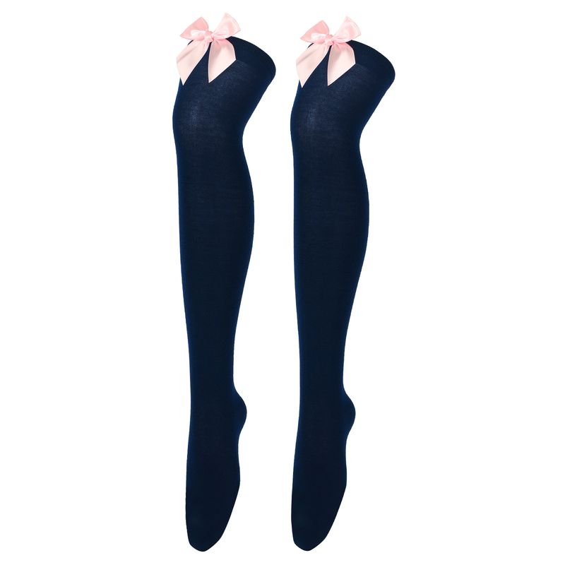 Calze sexy con fiocco per San Valentino sopra il ginocchio, calze alte, calze da donna, calze per feste di appuntamenti_voghion.com